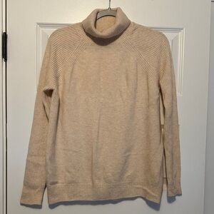 Women’s 100% Merino Wool Cozy Cream Turtleneck Sweater